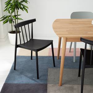 Sedia per sala da pranzo Lowick Materiale plastico - Nero - Set da 2