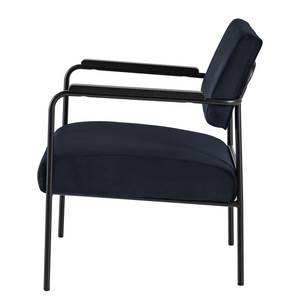 Fauteuil Narpes fluweel - Donkerblauw