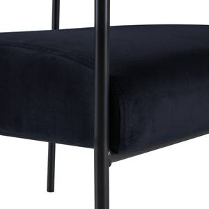 Fauteuil Narpes fluweel - Donkerblauw