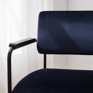 Fauteuil Narpes Velours - Bleu foncé