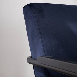 Fauteuil Narpes Velours - Bleu foncé