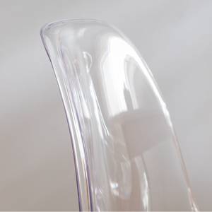 Chaise Pauel Matière plastique / Hêtre massif - Transparent / Hêtre - Lot de 2