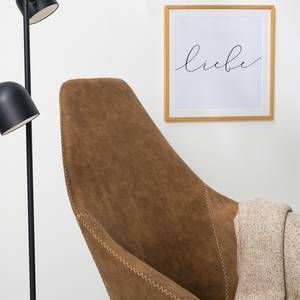 Rocking chair Kumia I Aspect cuir vieilli - Latte macchiatto