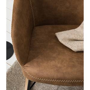 Rocking chair Kumia I Aspect cuir vieilli - Latte macchiatto