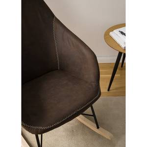 Rocking chair Kumia I Aspect cuir vieilli - Marron