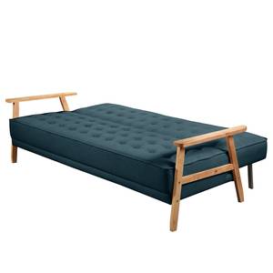 Divano letto Mid Century II Tessuto liscio - Color blu marino