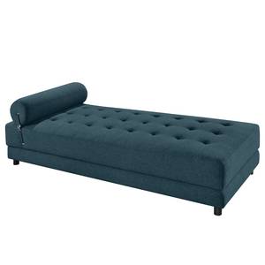 Chaise longue Tavani (met slaapfunctie) vlakweefsel - Platweefsel Sura: Marineblauw