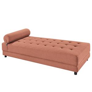 Chaise longue Tavani (met slaapfunctie) vlakweefsel - Platweefsel Sura: Koraal