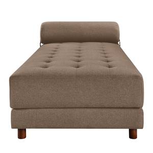 Chaise longue Tavani (met slaapfunctie) vlakweefsel - Platweefsel Sura: Latte Macchiato