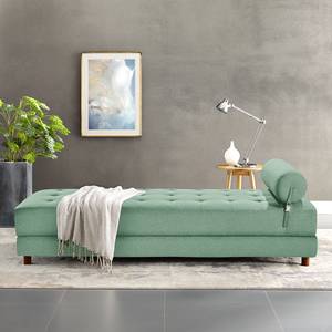 Chaise longue Tavani (met slaapfunctie) vlakweefsel - Platweefsel Sura: Mintgroen