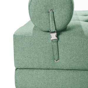 Chaise longue Tavani (met slaapfunctie) vlakweefsel - Platweefsel Sura: Mintgroen