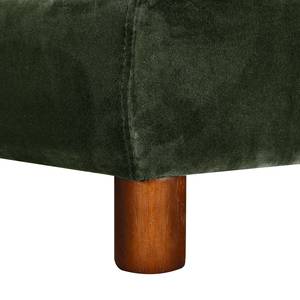 Chaise longue Tavani (met slaapfunctie) fluweel - Velours Deja: Donkergroen