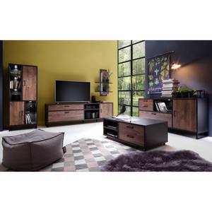 Tv-meubel Hixson II Barrique eikenhouten look/zwart