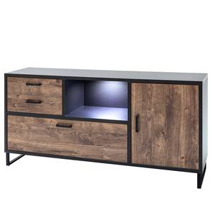 Buffet Hixson Imitation chêne de tonneau / Noir