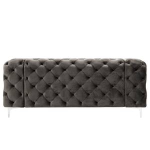 Sofa Leominster II (2-Sitzer) Samt - Samt Fosca: Dunkelgrau