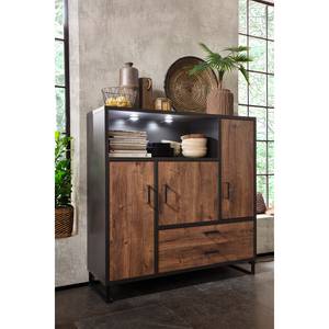 Highboard Hixson Barrique eikenhouten look/zwart