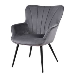 Fauteuil Boltby I Velours - Anthracite