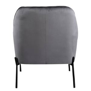 Fauteuil Bohemia grijs - Zonder hocker - Velours