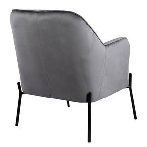 Fauteuil Bohemia grijs - Zonder hocker - Velours