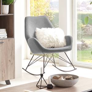 Schommelfauteuil Bluemont geweven stof - grijs - Geweven stof