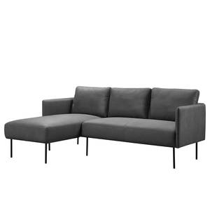 Ecksofa Cedars Microfaser - Dunkelgrau - Longchair davorstehend links