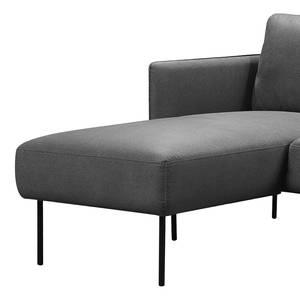 Ecksofa Cedars Microfaser - Dunkelgrau - Longchair davorstehend links