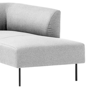 Ecksofa Kolkki Webstoff - Hellgrau - Longchair davorstehend links