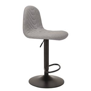 Chaises de bar Jenkins (lot de 2) Tissu / Métal - Chêne - Gris - Noir