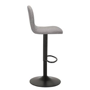 Chaises de bar Jenkins (lot de 2) Tissu / Métal - Chêne - Gris - Noir