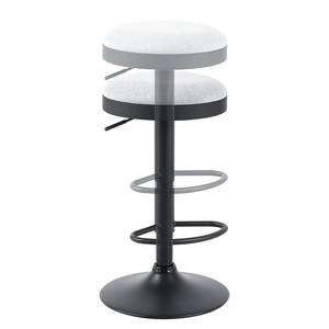 Tabouret de bar Moita (lot de 2) Tissu / Acier - Gris clair / Noir