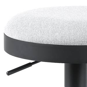 Tabouret de bar Moita (lot de 2) Tissu / Acier - Gris clair / Noir