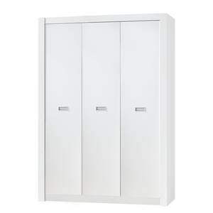 Armadio con ante a battente Alaska Bianco - Materiale a base lignea - 137 x 196 x 56 cm