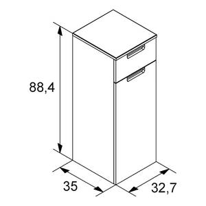 Armoire basse Romana Argent cendré