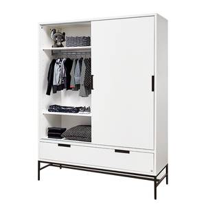 Armoire Steel grande Blanc - Bois manufacturé - 140 x 187 x 52 cm