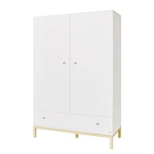 Kleiderschrank Skadi Weiß - Holzwerkstoff - 125 x 191 x 54 cm