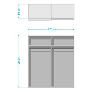 Armoire coulissante Niceville III Avec miroir