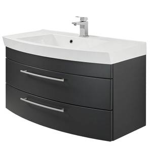 Meuble avec vasque Luna Anthracite - Largeur : 101 cm