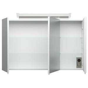 Salle de bain Luna II (3 éléments) Éclairage inclus - Blanc brillant - Largeur : 135 cm