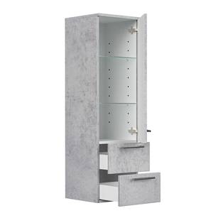 Badkamerset Luna IV (4-delig) inclusief verlichting - Concrete look - Breedte: 170 cm