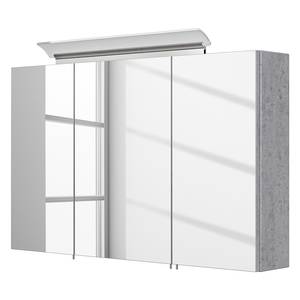 Badkamerset Luna III (3-delig) inclusief verlichting - Concrete look - Breedte: 135 cm