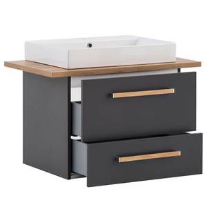 Meuble avec vasque Duo Anthracite - Largeur : 82 cm