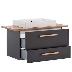 Meuble avec vasque Duo Anthracite - Largeur : 102 cm