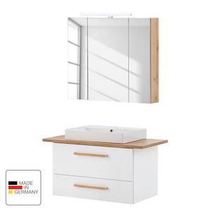 Set di mobili da bagno Duo I (2 pezzi) Illuminazione inclusa - Bianco