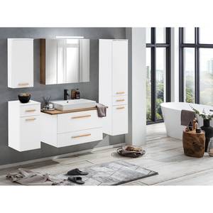 Set di mobili da bagno Duo I (2 pezzi) Illuminazione inclusa - Bianco