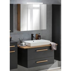 Salle de bain Duo I (2 éléments) Avec éclairage - Anthracite