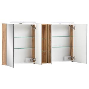 Set di mobili da bagno Duo II (4 pezzi) Illuminazione inclusa - Bianco