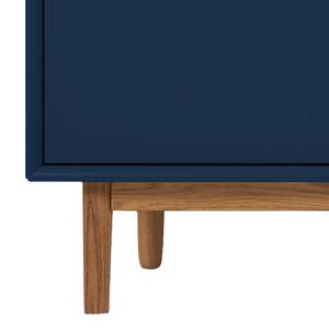 Tv-meubel Color Box deels massief eikenhout - Marineblauw