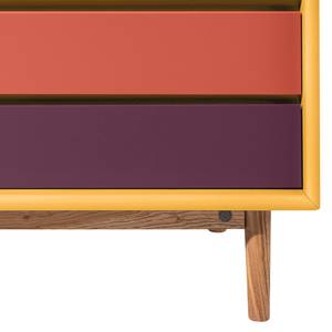 Highboard Color Box deels massief eikenhout - Mosterdgeel