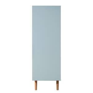 Highboard Color Box deels massief eikenhout - Pastelblauw