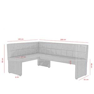 Eckbank Mebane IV Microfaser - Ecke davorstehend links